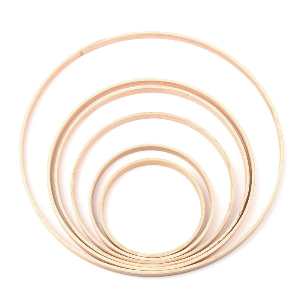 Wood Ring Blank - Anillo redondo de madera de bambú