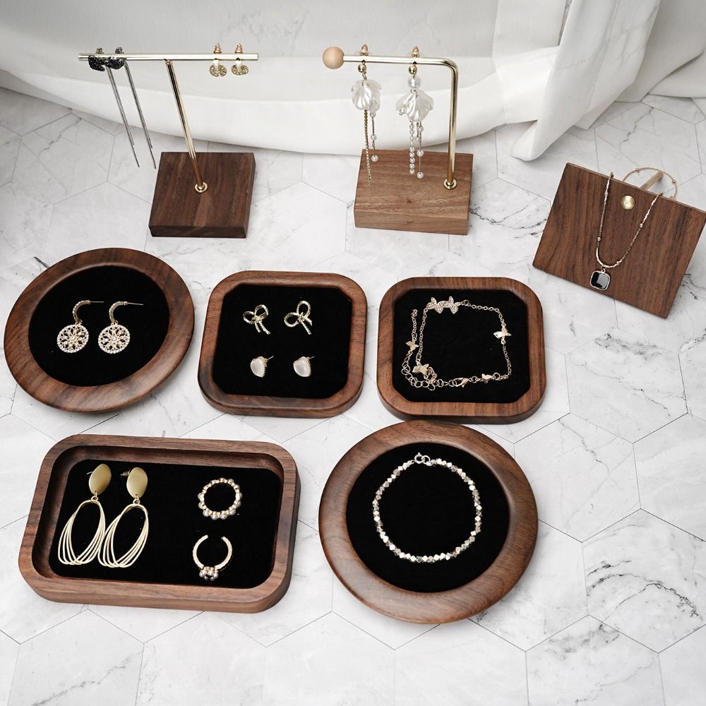Wood Ring Blank - Bandeja de anillos de madera de