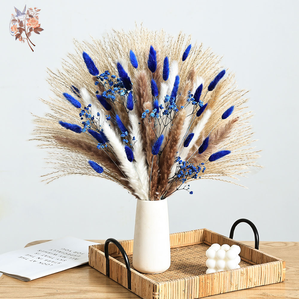 Dried Flower Bulk - Cola de conejo esponjosa azul de
