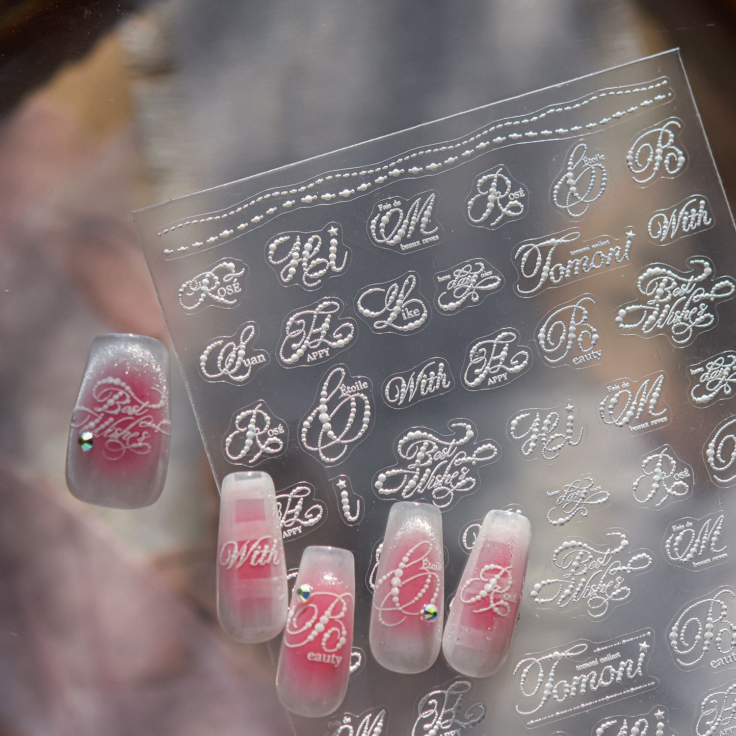 Gold Foil Flakes - 1 unidad de pegatinas decorativas 5D