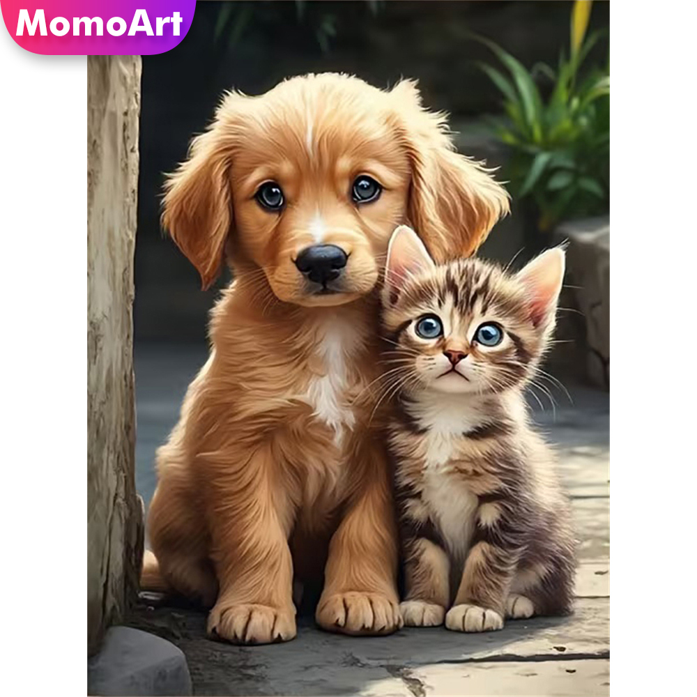Resin Craft For Beginners - Momoart-pintura de perro con bordado de