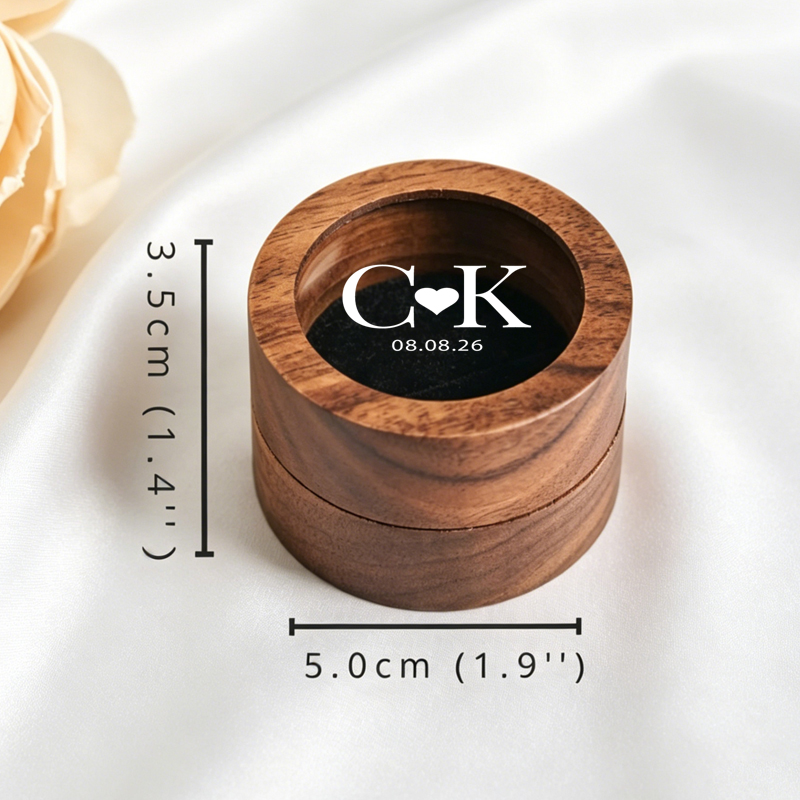 Caja de Anillos de Boda Person - Wood Ring Blank reseña y precio