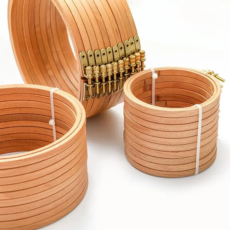 Aros de bordado de madera de h - Wood Ring Blank reseña y precio