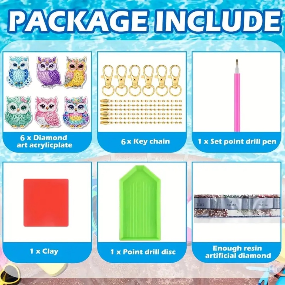 6 unid/set DIY llavero de diam - Resin Craft Kit reseña y precio