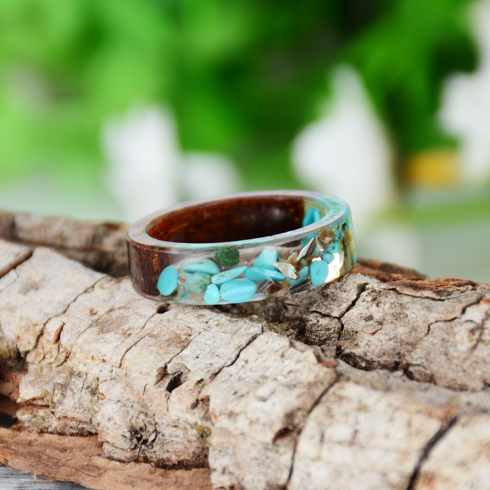 Anillo creativo de resina de m - Dried Flower Bulk reseña y precio