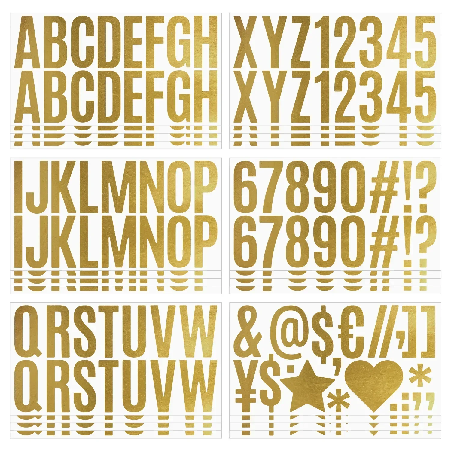 100 Uds. 6 hojas de pegatinas  - Gold Foil Flakes reseña y precio