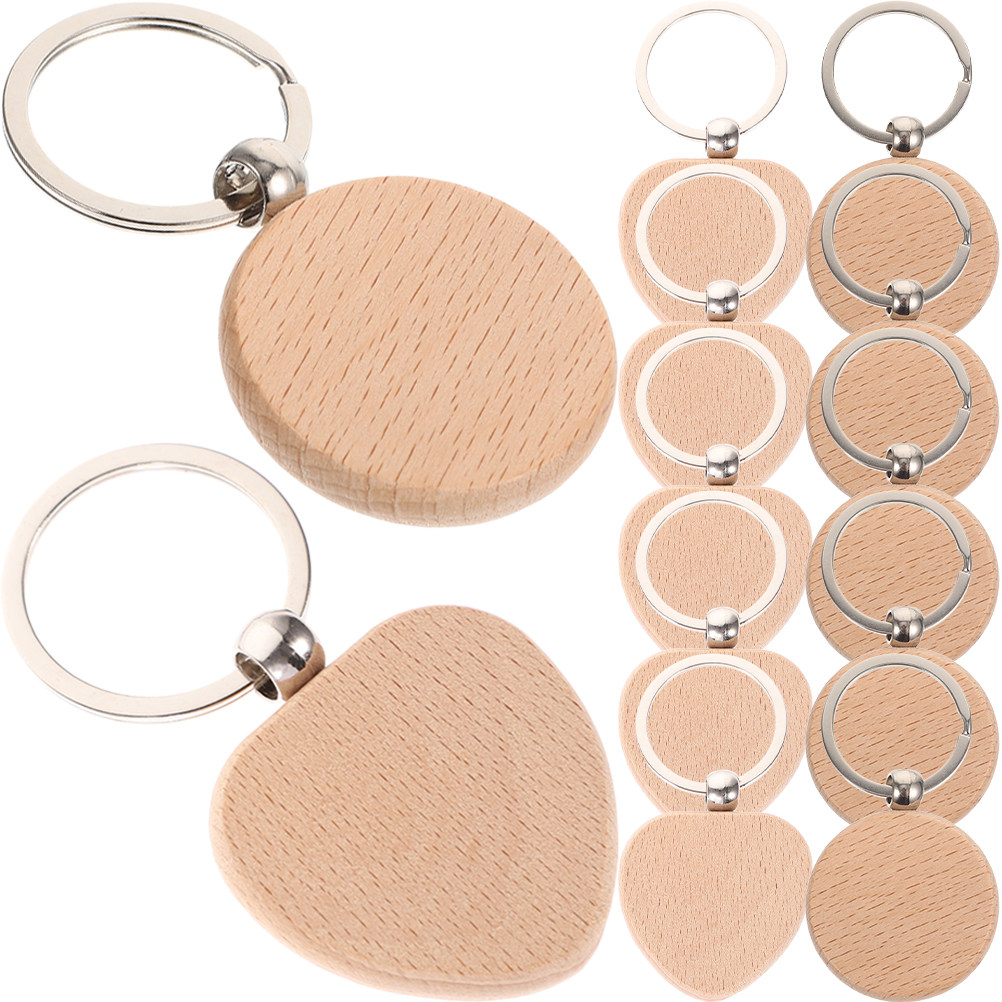 12 Piezas de Llaveros de Mader - Wood Ring Blank reseña y precio